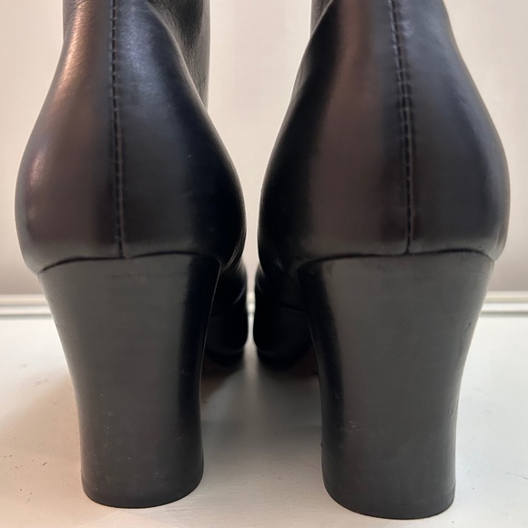 Rag & Bone Darcy Black Leather Rounded Toe Front Zip Up Tassel Ankle Boot sz 7.5 - Picture 7 of 8